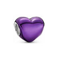 Charm Corazón Morado Brillante