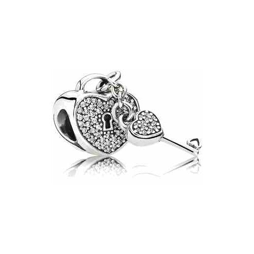 Charm Candado y Llave Corazón