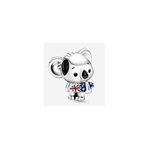 Charm Koala Bandera Australiana Plata