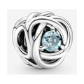 Charm Nudo Infinito con Cristal Azul