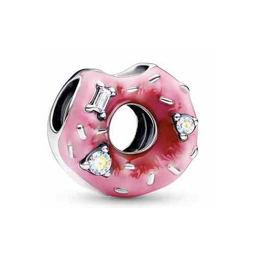 Charm Dónut Rosa Brillante