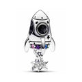 Charm Cohete Espacial con Estrellas Azules y Moradas