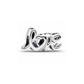 Charms "Love" con Corazón en Plata 925