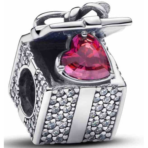 Charm Caja de Regalo Corazón Rosa