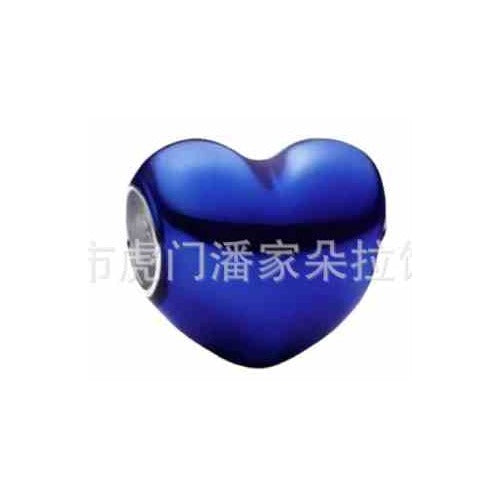 Charm Corazón Azul Brillante