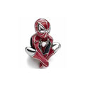 Charm Spiderman Sentado Plata y Esmalte