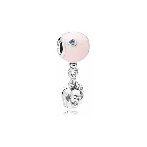 Charm Colgante Elefante y Corazón Azul
