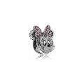 Charm Minnie Mouse con Lazo Rosa y Cristales