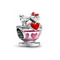 Charm Corazón Mickey y Minnie en Taza Disney Paris