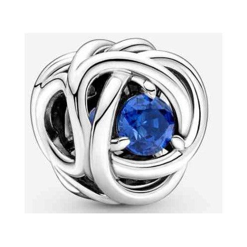 Dije Nudo Infinito con Zafiro Azul