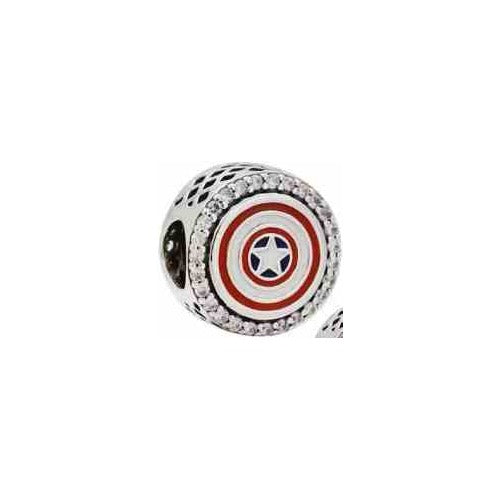 Charm Escudo Capitán América con Circonitas