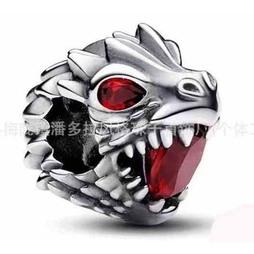 Charm Dragón Feroz con Ojos Rubí
