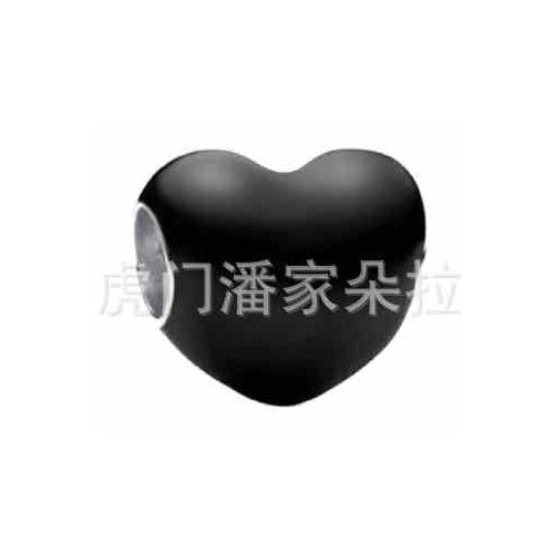 Charm Corazón Negro Mate