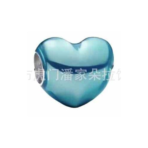 Corazón Azul Brillante para Pulseras