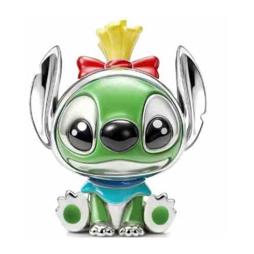 Charm de Stitch con Moño y Pelo Amarillo