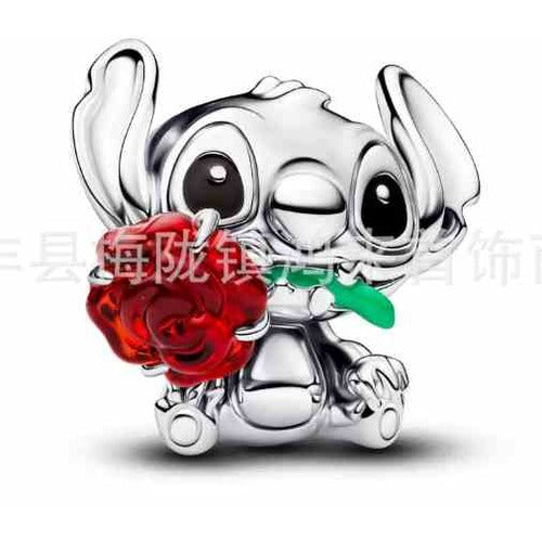 Charm Stitch con Rosa Roja