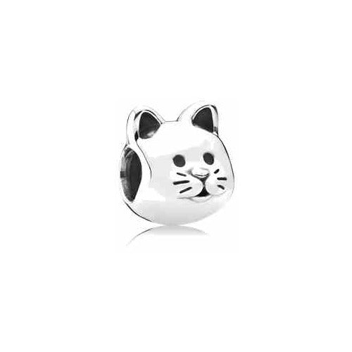 Dije Charm Cabeza de Gato en Plata