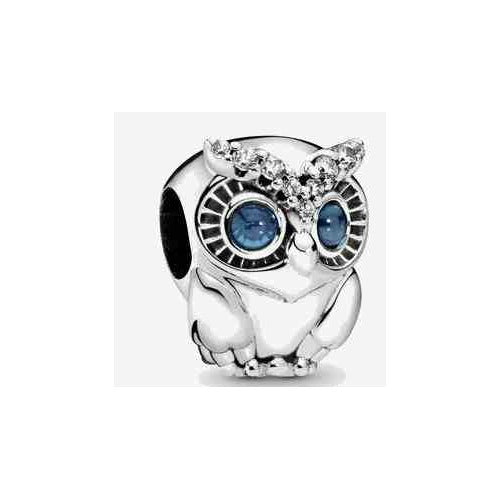 Charm Búho Sabio con Ojos Azules