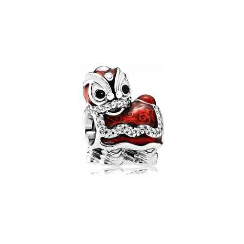 Charm Sofisticado León Danza Roja y Plata
