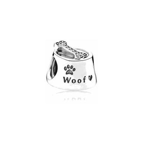 Charm "Woof" con Huella y Hueso