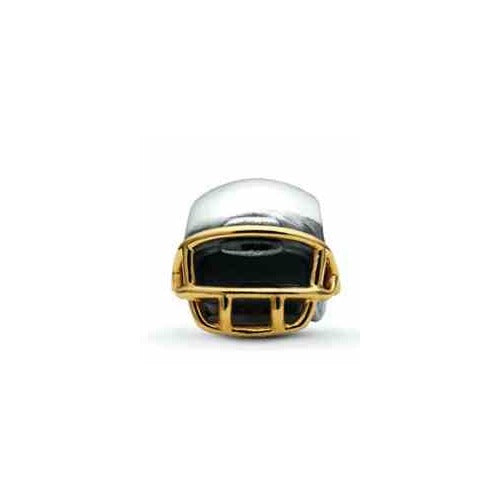 Charm Casco de Fútbol Americano Dorado y Plateado