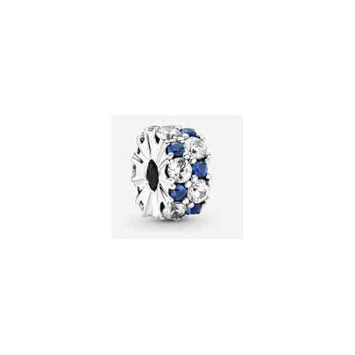 Charm Separador Brillante Azul y Transparente