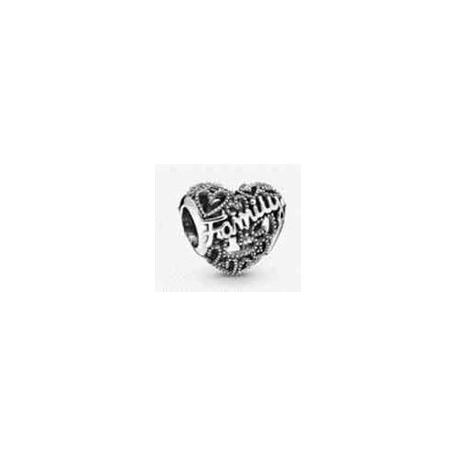 Charm Corazón 'Family' Plata