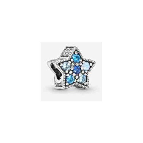 Charm Estrella Azul Escarchada