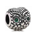 Charm Separador Ojo de Búho con Piedra Verde