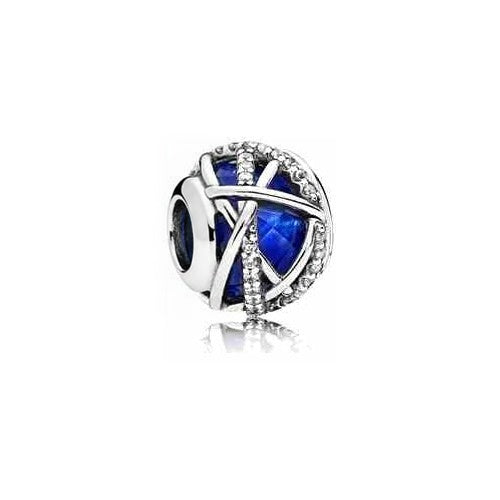 Charm "Corazón Galáctico" Azul y Plateado