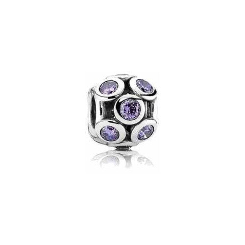 Charm Separador con Circonitas Moradas