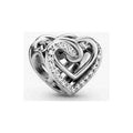 Charm Corazones Entrelazados con Circonitas