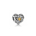 Charm Corazón Calado plata