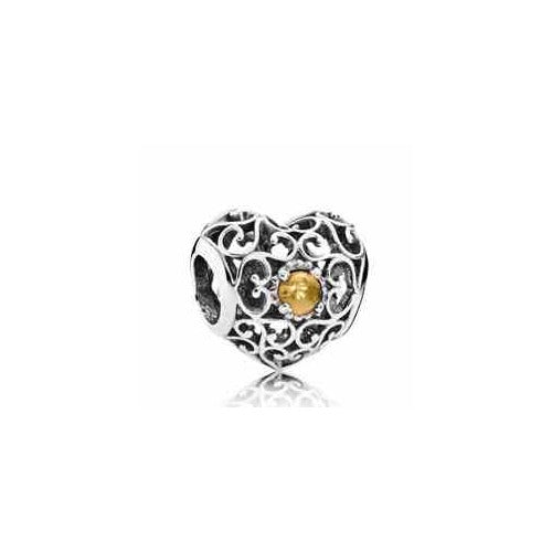 Charm Corazón Calado plata