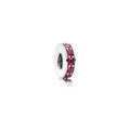 Charm Separador con Cristales Rojos