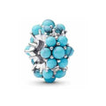 Charm de plata con turquesas y circonitas