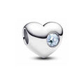 Charm Corazón con Cristal Azul