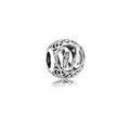 Charm separador inicial "W" con circonitas