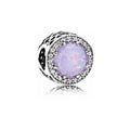 Charm Separador tipo Opalo Rosa y Circonitas