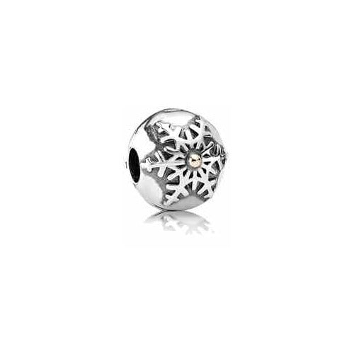 Charm Separador Copo de Nieve plata y Plateado