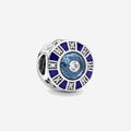 Charm Separador Disco Azul y Brillante
