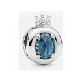 Charm Corona Azul y Plata