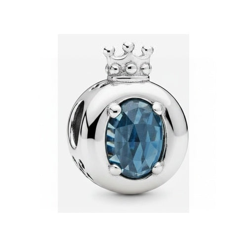 Charm Corona Azul y Plata
