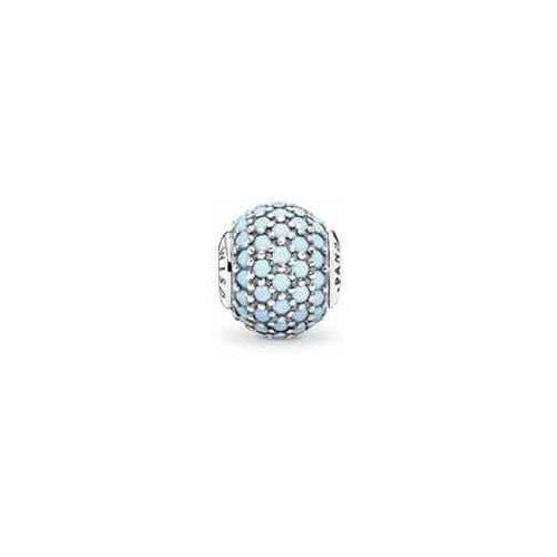 Charm Bola Destellos Azul Celeste