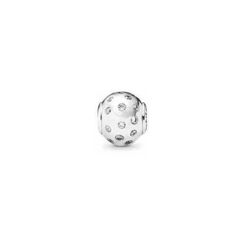 Charm Esfera Brillante de Plata con Circonitas