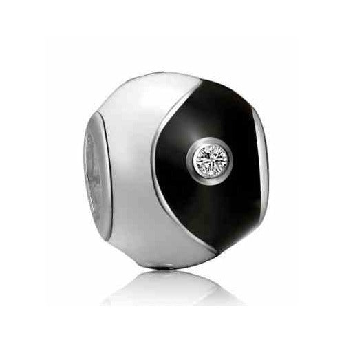 Charm Separador Yin Yang con Circonita