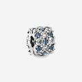 Charm Separador Pavé Azul y Circonita Cúbica