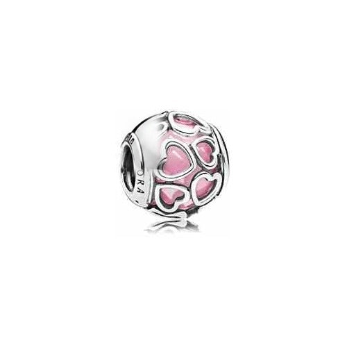 Charm Corazones Rosas Encaje