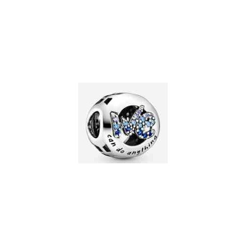 Charm "I can do anything" con cristales azules