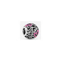 Charm Corazones Rosa y Plateado